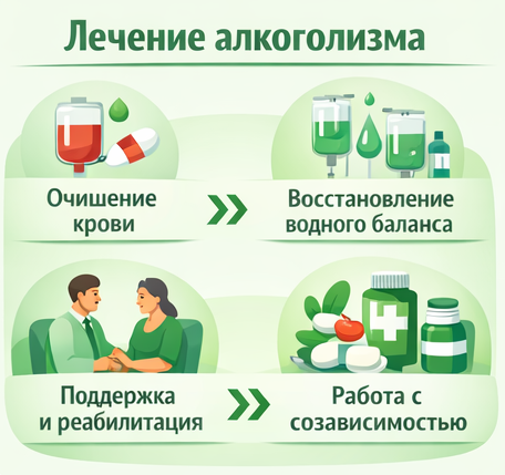 лечение алкоголизма в Киренске этапы